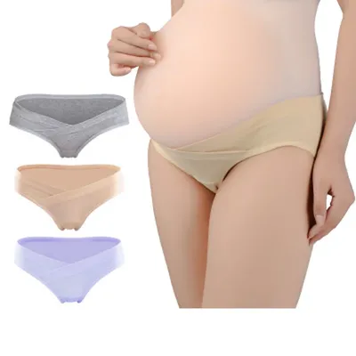 Culotte de grossesse taille basse en U pour femmes enceintes sous-vêtements maternité coton grande