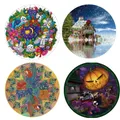 Puzzles circulaires pour adultes et enfants 4 styles grands puzzles de décompression Noël défi