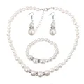 Grand collier de perles simulées bijoux à la mode ensembles de bijoux indiens pour femmes