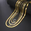 Eueavan 5 pièces en acier inoxydable Snake Chain Women's collier Men Gold étranglement Fashion