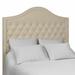 Annie Selke Home Essex Panel Headboard Upholstered/Linen in White/Black | 72 H x 2 D in | Wayfair ASH1075-HBT