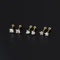 Boucles d'oreilles en argent regardé 925 pour femme boucle d'oreille boule étoile carré cœur