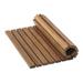 HomeRoots Roll up Genuine Teak Bath Mat Teak & Wood in Brown | 19.75 H x 19.75 W in | Wayfair 1000475836