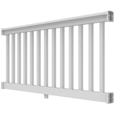 RDI Finyl Line Vinyl Deck Railing Kit 10 Foot x 36 Inch - T Top Level Rail with 1-1/2 Inch Square Balusters - White