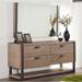 Hokku Designs Aoto Beveled Dresser Mirror Wood in Brown | 35 H x 51 W x 3.5 D in | Wayfair 51A9192861C844EA9270FDC8B2E161E5