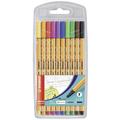 Stabilo - point 88 8810 Stylo feutre fin rouge, bleu, vert, noir, jaune, orange, violet, rose, vert