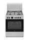 Continental Edison - Cuisiniere gaz CECG60FCS1 - 4 feux - L59,8 x P61 xH83cm- Silver