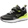 Sneaker KANGAROOS "KD-Gym EV", Gr. 32, schwarz (schwarz, gelb), Textil, Synthetik, sportlich, Schuhe, mit Klettverschluss