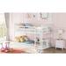 Dharmandra Twin Over Twin Standard Bunk Bed by Harriet Bee Wood in Brown/White | 51 H x 41 W x 80 D in | Wayfair 5AD6E587DF7F41D089FD8E49E75B0463