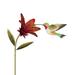 Regal Art & Gift 13272 - 44" Ruby Throated Hummingbird Flower Stakes Decor
