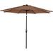 Arlmont & Co. Jerold 9 Ft Outdoor Patio Tilt Market Enhanced Aluminum Umbrella 8 Ribs Metal in Brown | 94.44 H x 108 W x 108 D in | Wayfair