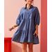 Suzanne Betro Dresses Women's Casual Dresses 101MED - Blue & White Mini Hearts Tiered Dress - Women & Plus