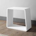 Randolph Morris Matte White Solid Surface Bathroom Stool RMTW-CO2-MW