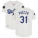 Mike Piazza Los Angeles Dodgers Autographed Mitchell & Ness White Authentic Jersey with "93 NL ROY" Inscription