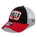 Men's New Era Black/Red Chicago Bulls Two-Tone Patch 9FORTY Trucker Snapback Hat