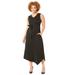 Plus Size Women's Liz&Me® Sleeveless Ponte Knit Dress by Liz&Me in Black (Size 4X)