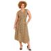 Plus Size Women's Liz&Me® Sleeveless Ponte Knit Dress by Liz&Me in Soft Camel Animal (Size 0X)