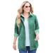 Plus Size Women's Liz&Me® Buttonfront Shirt by Liz&Me in Clover Green Stencil Paisley (Size 4X)