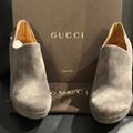 Gucci Shoes | Gucci Betty Side Tassel Size 38.5 In Pearl/Sky | Color: Gray | Size: 38.5