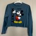 Disney Tops | Disney Mickey Crop Top Sz S | Color: Blue | Size: S