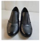 Coach Shoes | : Coach And Four Women's Bruce 3798378 Black Leather Slip On Pump Heels Size 8 M | Color: Black | Size: 8m