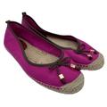 Michael Kors Shoes | Michael Kors Womens Espadrille Flat Shoes Pink Fuscia Fabric Slip On Bow 10 | Color: Pink | Size: 10