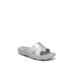 Women's Restore Slide Sandal by Ryka in Silver (Size 12 M)