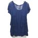Free People Dresses | Free People Women's Medium Blue Sunbeam Tiered Raw Hem Mini Short Casual Dess | Color: Blue | Size: M