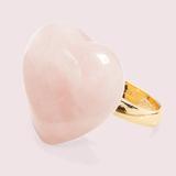 Kate Spade Jewelry | Kate Spade | Open Heart Stone Cocktail Ring | Color: Gold/Pink | Size: 7