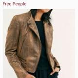 Free People Jackets & Coats | Free People Felix Moto Style Jacket Nwt Xl | Color: Brown/White | Size: Xl