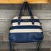 Kate Spade Bags | Kate Spade Blue Leather Stripe Crossbody Purse | Color: Blue/Cream | Size: 9 By 12 Inch