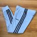 Adidas Bottoms | Adidas Girls Light Grey & Black 3 Stripes Track Pants - Size M (10/12) | Color: Black/Gray | Size: Mg