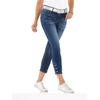 7/8-Jeans CASUAL LOOKS, Damen, Gr. 19, Kurzgrößen, blau (blau, stone, washed), 79% Baumwolle, 19% Polyester, 2% Elasthan, unifarben, 7/8-Länge, Jeans