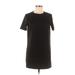 Zara TRF Casual Dress - Shift High Neck Short sleeves: Black Print Dresses - Women's Size Medium