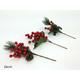 Branche de baies rouges et pommes de pin Décoration de Noël 26 cm Pièces assorties 1