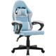 Fauteuil gaming en tissu bleu et blanc ghost - bleu blanc