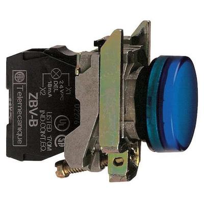 SCHNEIDER ELECTRIC XB4BVB6 Pilot Light,LED,24V,Blue