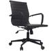 Ergonomic Designer Mid Back PU Leather Executive Office Chair Ribbed Swivel Tilt Conference Room Boss Home Wheels