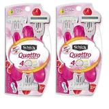 Schick Quattro for Women Skintimate Raspberry Rain Disposable Razors 6 Ct