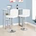 Elle Adjustable Bar Stools Set of 2 Swivel Bar Chair Leather White Bar Stools Set of 2 Counter Height Bar Stools Set of 2