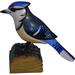 World Bazzar Blue Jay Bird Decoy Vintage Figurine Wood in Blue/Brown | 6 H x 6 W x 3 D in | Wayfair bluejay
