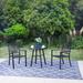 Lark Manor™ Alyah Square 2 - Person 28" Long Powder Coated Steel Bistro Set in Black | 28.5 H x 28 W x 28 D in | Outdoor Furniture | Wayfair