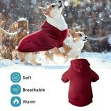 Elegant Choise Pet Dog Clothes Cat Puppy Coat Winter Hoodies Warm Sweater Jacket Clothing Red