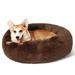 Sanmadrola Dog Bed for Medium Dogs 30in Calming Dogs Bed & Cat Dog Washable-Round Cozy Soft Pet Bed Donut Cuddler Round Anti-Anxiety Dog Beds Fits up to 45 lbs Pets Beds Dark Coffee