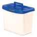 Fellowes Mfg. Co. Heavy-duty Portable File Box Letter Files 14.25 X 8.63 X 11.06 Clear/blue