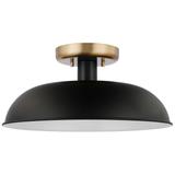 Colony; 1 Light; Small Semi-Flush Mount Fixture; Matte Black