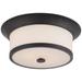 Mobili; 2 Light; Flush Fixture with Satin White Glass