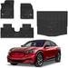 3W Floor Mats&Cargo Liner Compatible for Ford Mustang Mach E 2021-2023 TPE All Weather Custom Fit Floor Liner 1st 2nd Row and Trunk Mat Full Set Mats Black