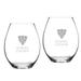 Hobart & William Smith Colleges Team 20oz. 2-Piece Riedel Stemless Wine Glass Set