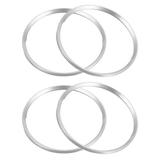 Unique Bargains Car Wheel Hub Center Cap Ring for Cadillac XT5 SRX XTS ATS CT6 Aluminum Alloy Silver Tone (Set of 4)